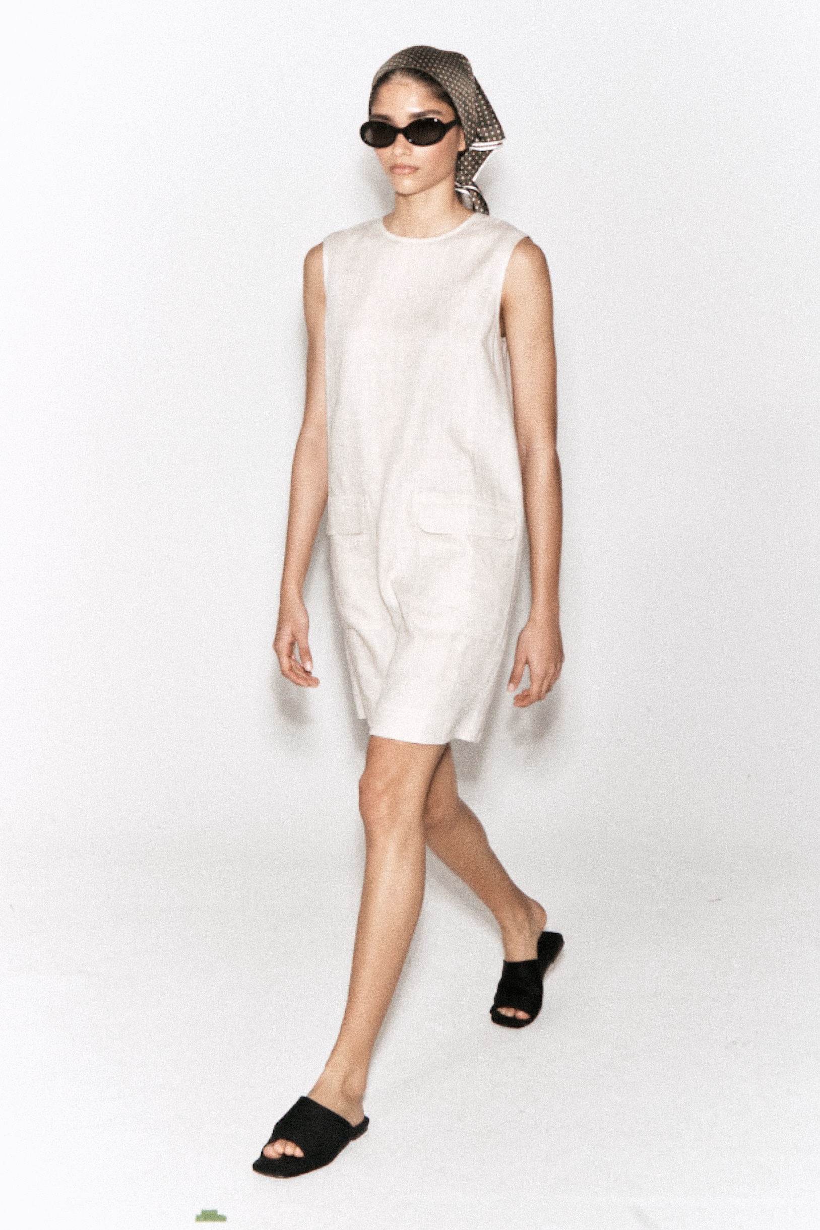 リネンミニシフトドレス